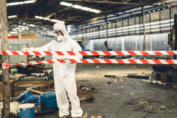 Professional Biohazard Cleanup technician working in Glenwood, IA